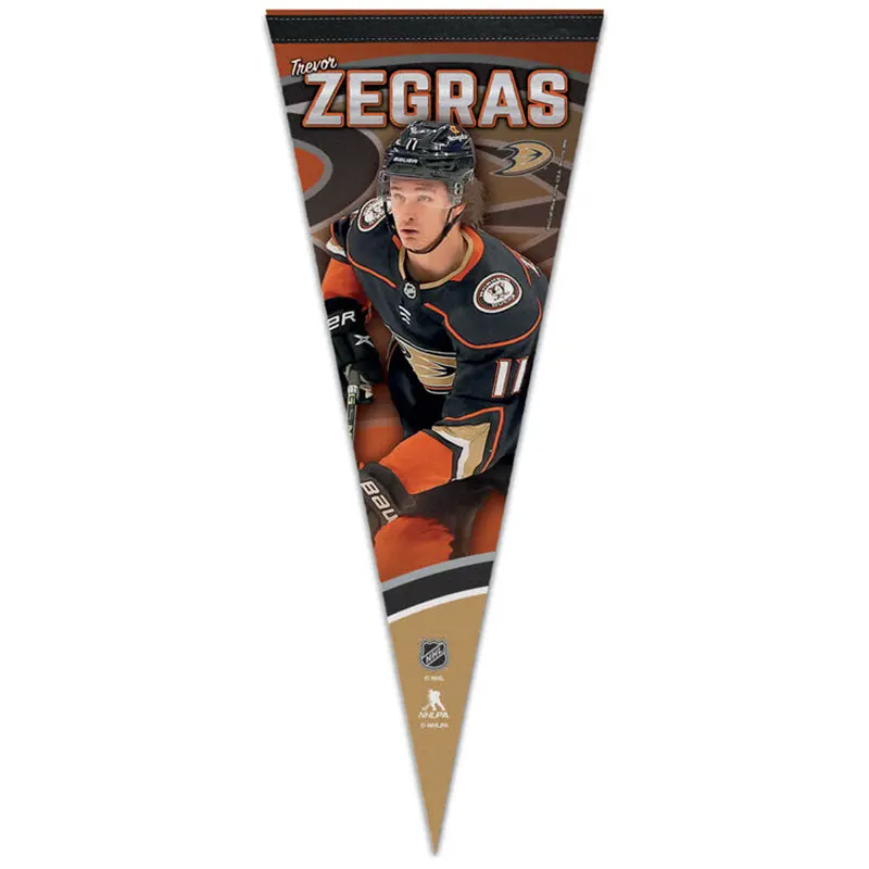 Trevor Zegras "Superstar" Anaheim Ducks Premium Felt Collector's Pennant - Wincraft 2023