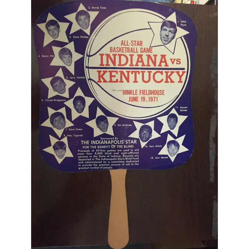 1971 Indiana vs Kentucky High School Basketball All Star Game Fan
