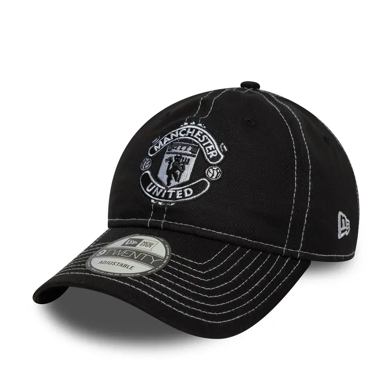 Manchester United FC Contrast Stitch Black 9TWENTY Adjustable Cap