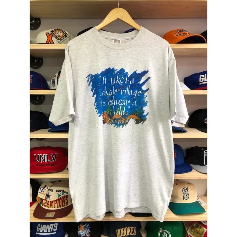 Vintage It Takes A Village African Proverb Tee Size XL