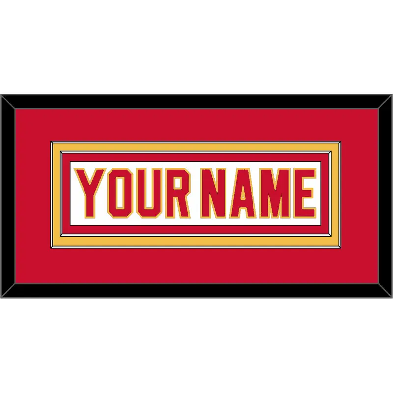 Calgary Nameplate - Home White (1980-1994) - Double Mat 2
