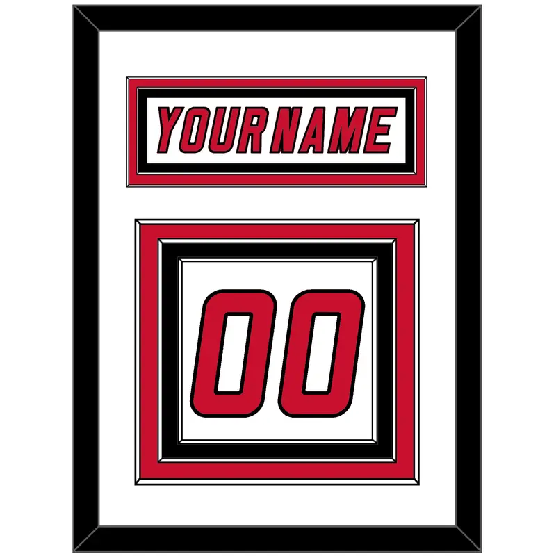 Carolina Nameplate & Number (Back) - Road White (2007-2013) - Triple Mat 1