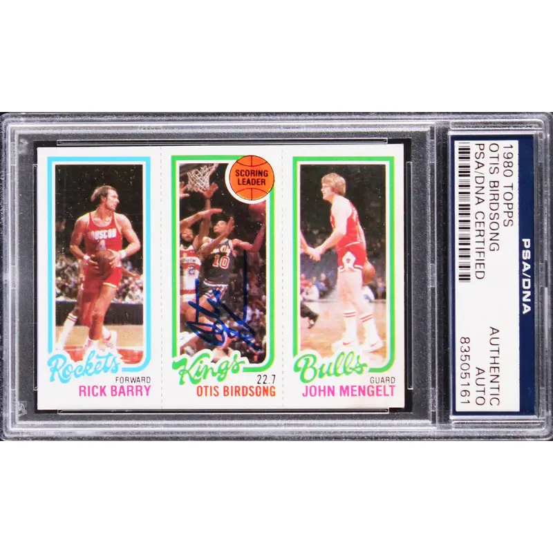 Kings Otis Birdsong Authentic Signed 1980 Topps Card PSA/DNA Slabbed