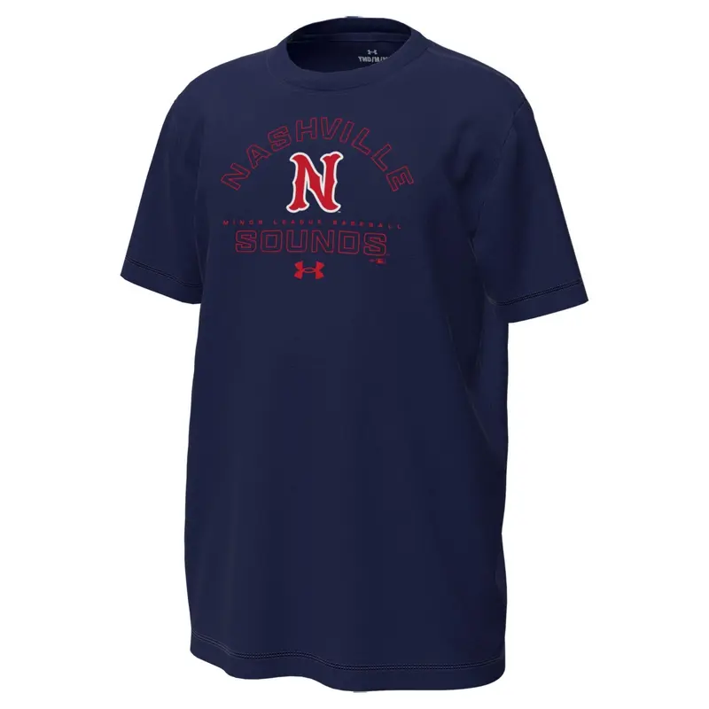 Nashville Sounds Under Armour Youth Navy Midnight Navy Tech Tee
