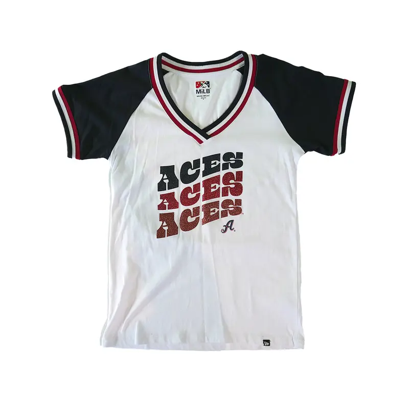 Reno Aces Women's Glitter V-neck Tee