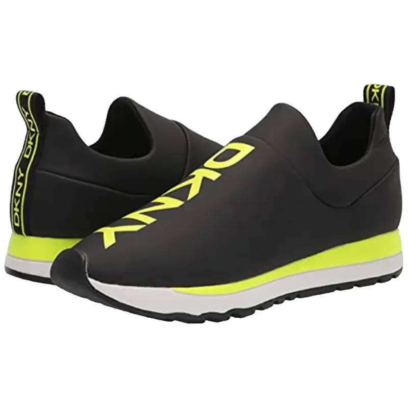 DKNY WOMENS TENNIS SHOE BLACK JADYN SLIP ON JOGG,K3126894 BKYW