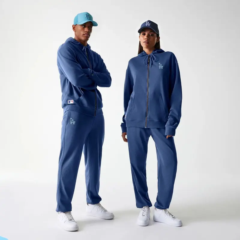 LA Dodgers MLB Midi League Essential Dark Blue Oversized Full Zip Hoodie