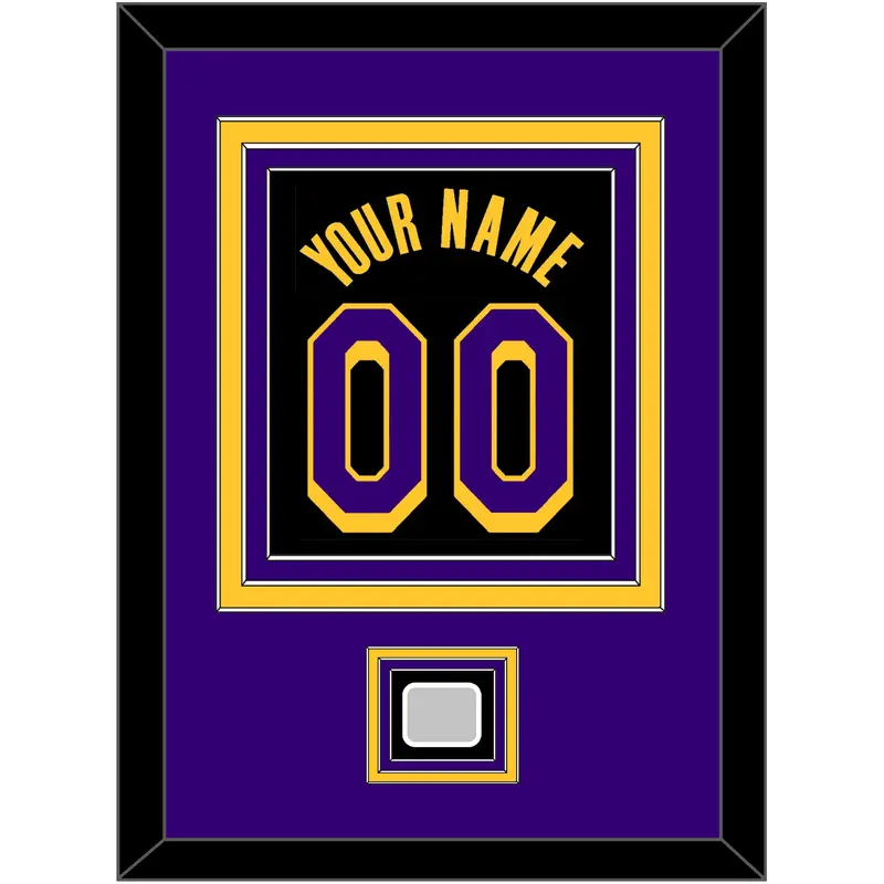 Los Angeles Name & Number With Finals Patch - Black Earned (2020-2021) - Triple Mat 3