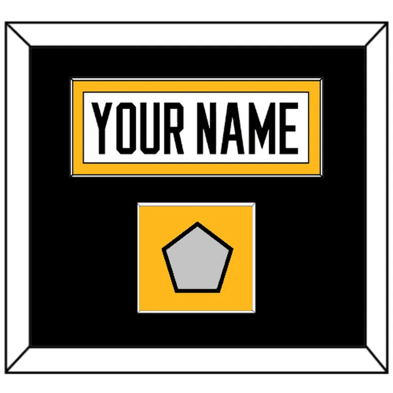 Pittsburgh Nameplate & Stanley Cup Finals Patch - Road White - Single Mat 3