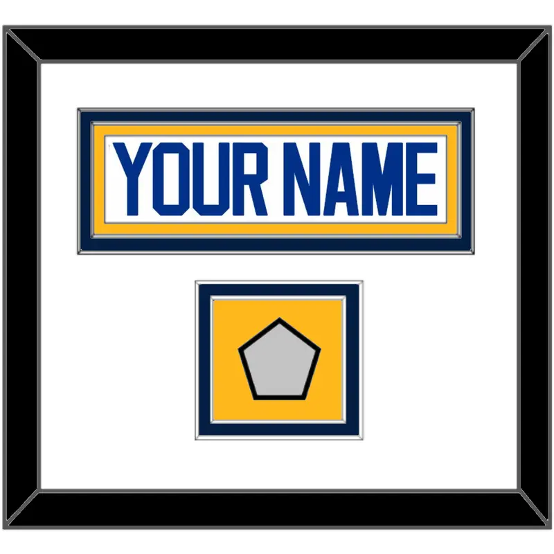 St. Louis Nameplate & Stanley Cup Champions Patch - Road White - Double Mat 2