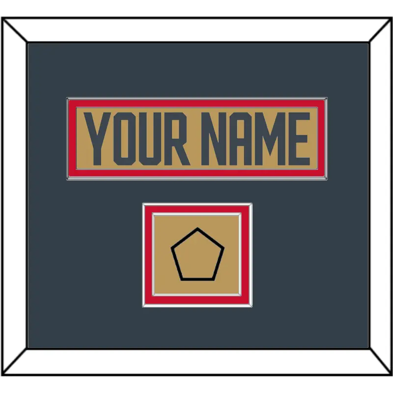 Vegas Nameplate & Jersey Logo Patch - Alternate Gold - Double Mat 3