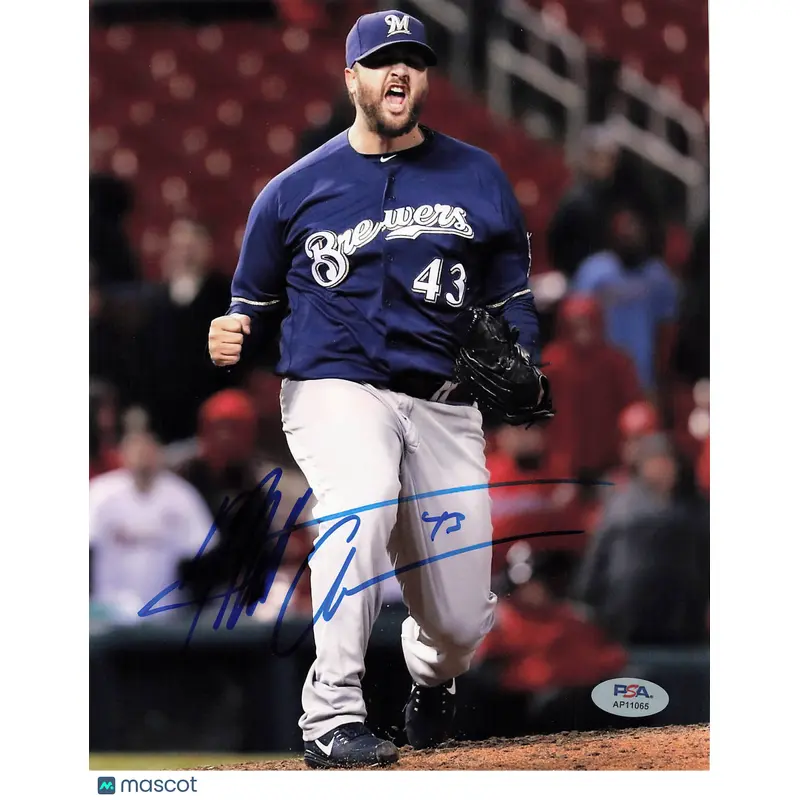 Matt Albers Signed 8x10 Photo PSA Milwaukee Brewers
