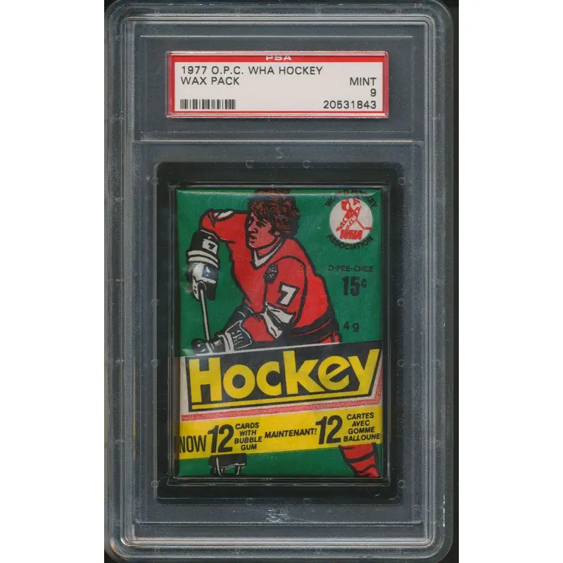 1977/78 OPC O-Pee-Chee WHA Hockey Unopened Wax Pack PSA 9