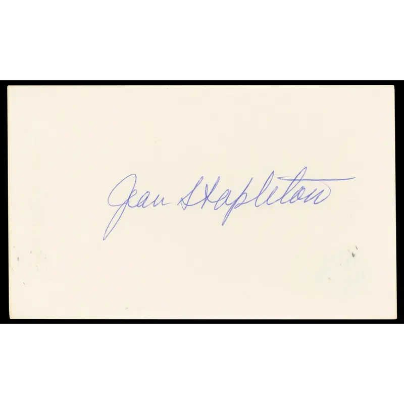 Jean Stapleton All In The Family Authentic Signed 3x5 Index Card BAS #BN33238