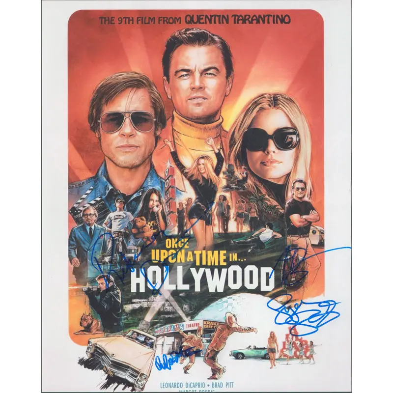 Once Upon a Time in Hollywood (4) Authentic Signed 11x14 Photo BAS #AA03470