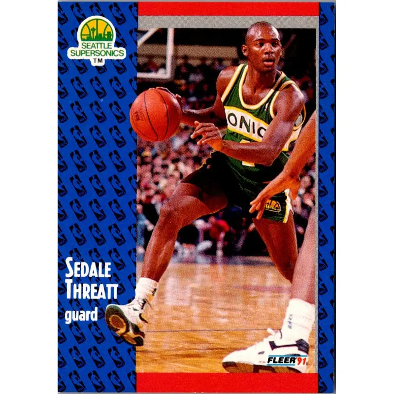 1991 Fleer Sedale Threatt #196