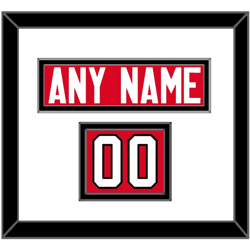 Canada Mens Hockey Nameplate & Number (Shoulder) - 2014 Olympics Road Red - Double Mat 1