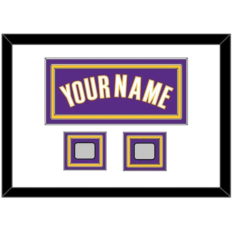 Los Angeles Name & 2 Trophy Patches - Road Purple (1999-2004) - Triple Mat 1