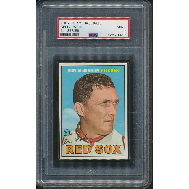 1967 Topps Baseball Unopened 1st Series Cello Pack PSA 9