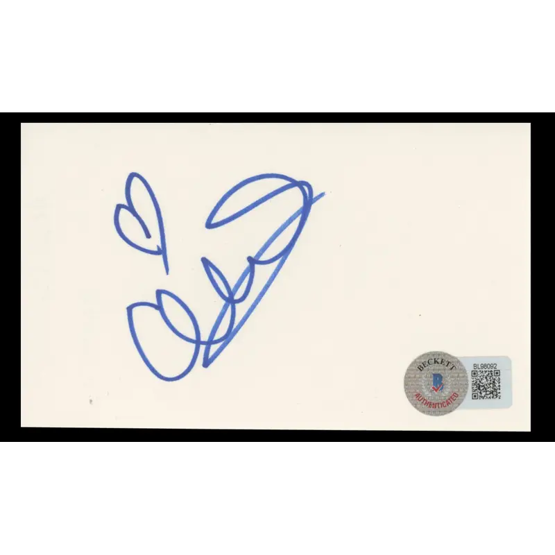 Alicia Silverstone Clueless Authentic Signed 3x5 Index Card BAS #BL98092
