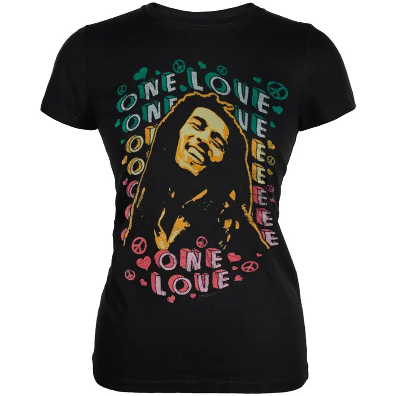 Bob Marley - One Love Peace Graphic Juniors T-Shirt