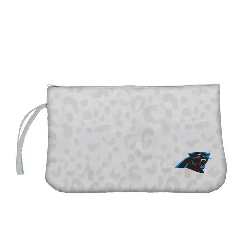 Carolina Panthers Leopard Print Wristlet