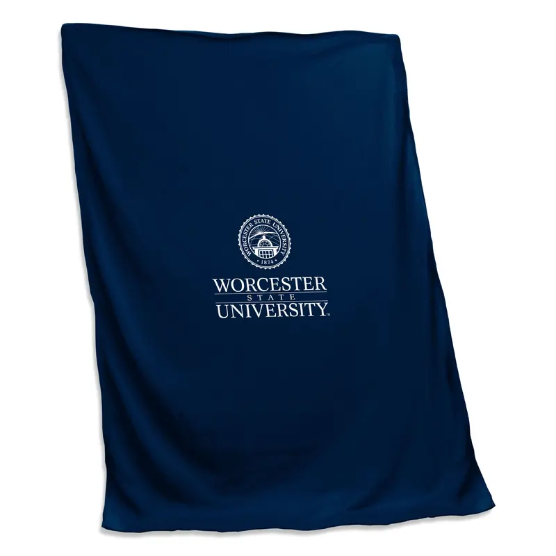 Worcester State University Screened Sweatshirt Blanket