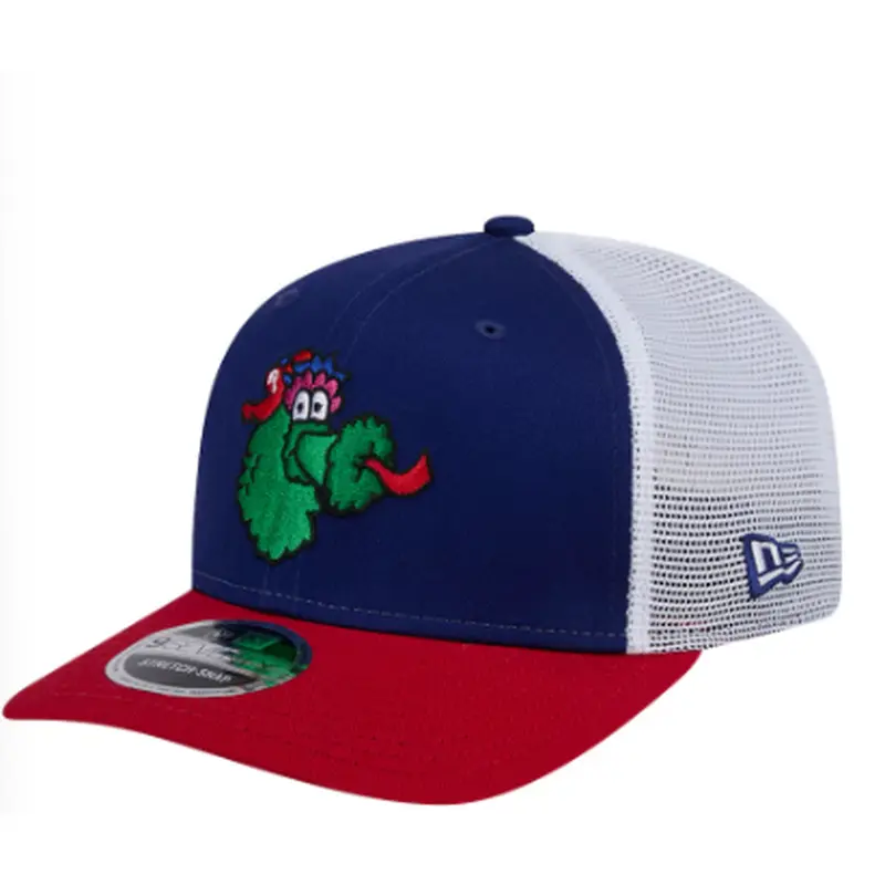 New Era Phanatic 9seventy Blue Front Red Brim White Mesh