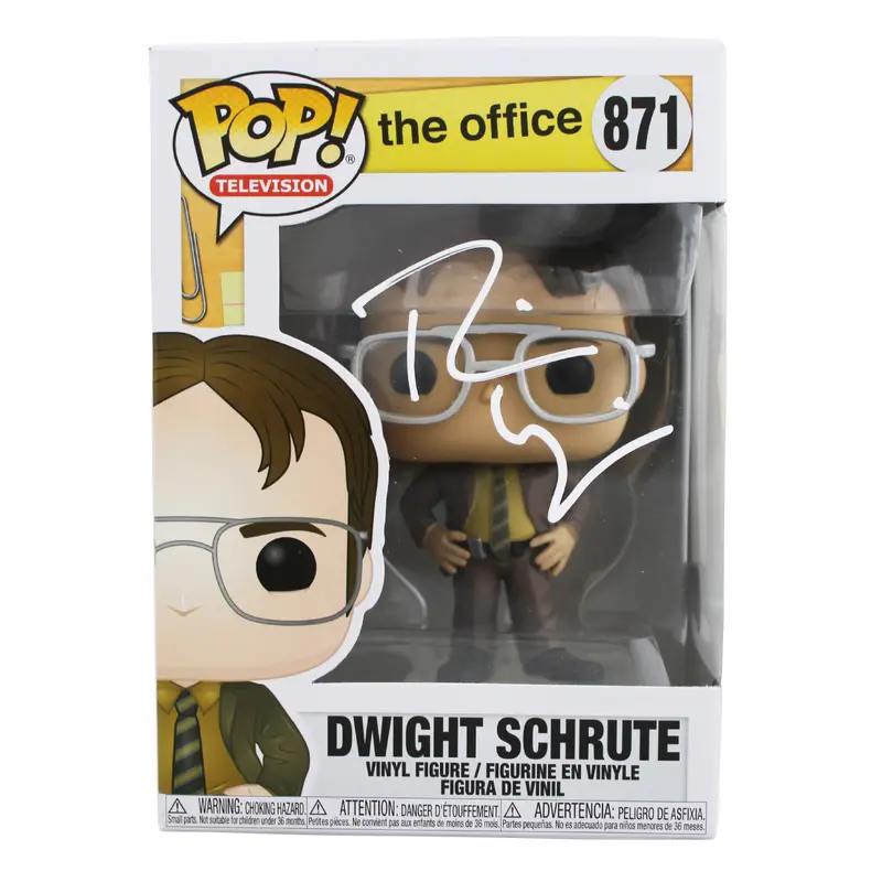 Rainn Wilson The Office Signed Dwight Schrute #871 Funko Pop Vinyl Figure BAS 1
