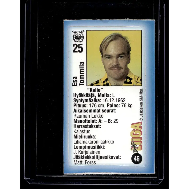 1992-93 JyvsHyv HockeyLiiga - Esa Tommila #46