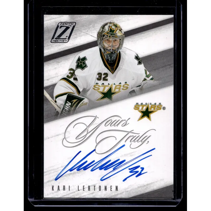 2010-11 Panini Zenith - Yours Truly Autographs - Kari Lehtonen #KL