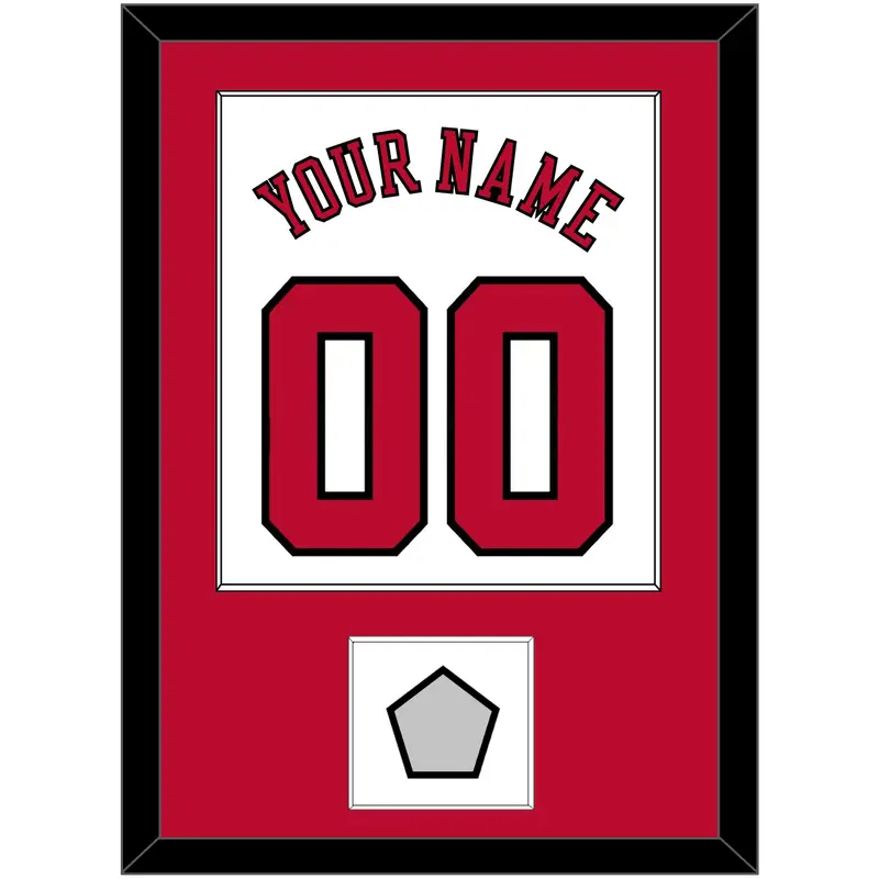 Chicago Name & Number With 3X Champions Patch - Home White (1986-2017) - Single Mat 1