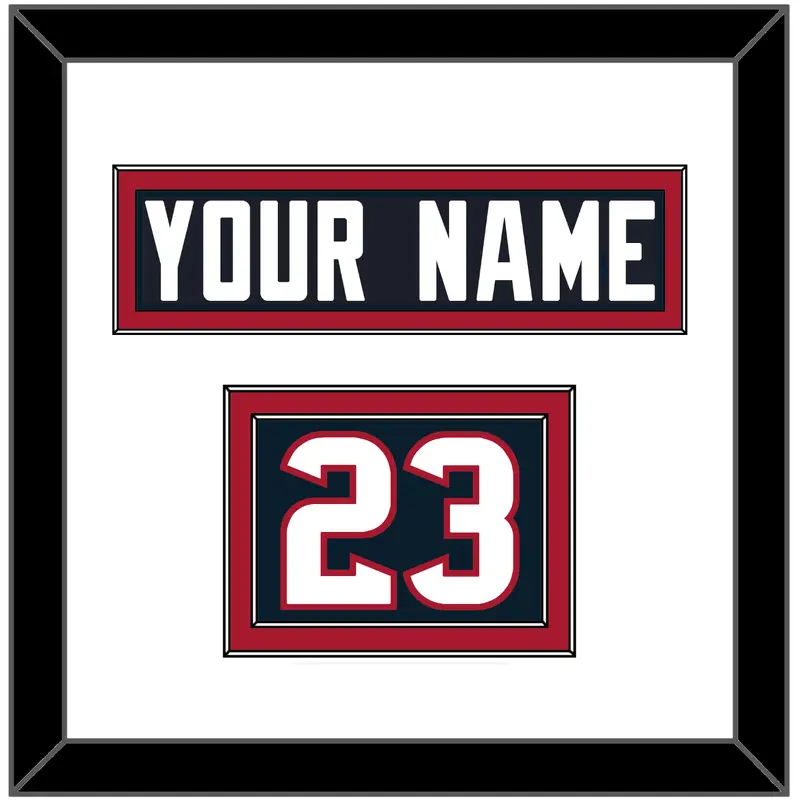 Houston Nameplate & Number (Shoulder) - Home Blue (2002-2023) - Double Mat 1