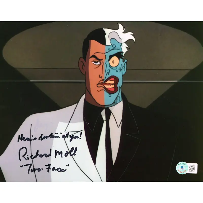 Richard Moll Batman The Animated Series Authentic Signed 8x10 Photo BAS #BH44885