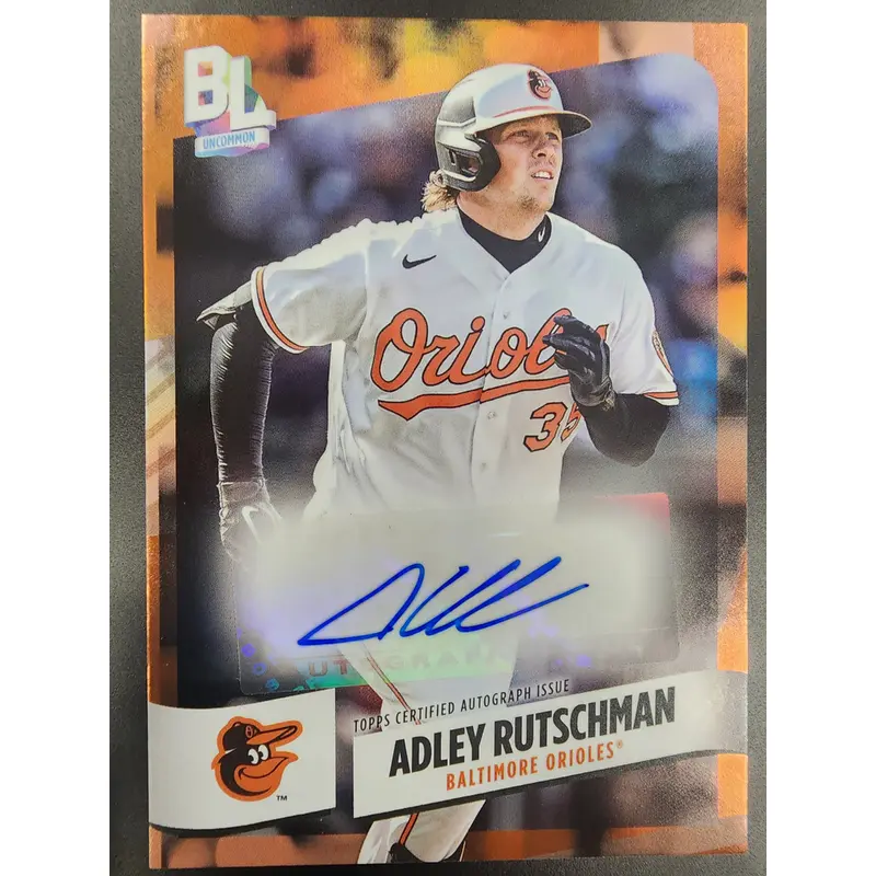 Adley Rutschman 2024 Topps Big League Electric Orange Auto