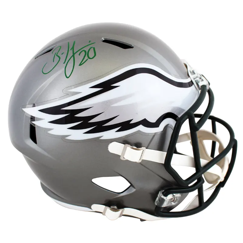Eagles Brian Dawkins Signed Flash Full Size Speed Rep Helmet BAS Witnessed