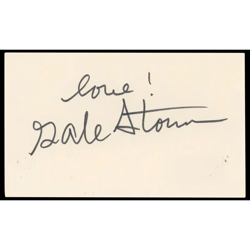 Gale Storm My Little Margie "Love!" Authentic Signed 3x5 Index Card BAS #BN33269