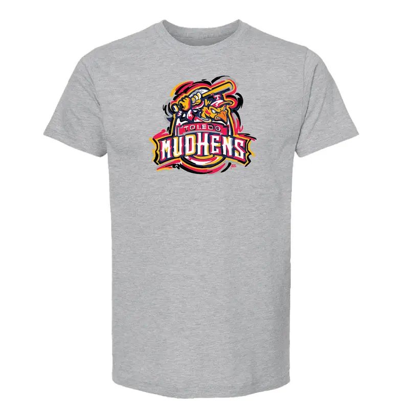 Toledo Mud Hens Storm Striker Grey Primary Logo T
