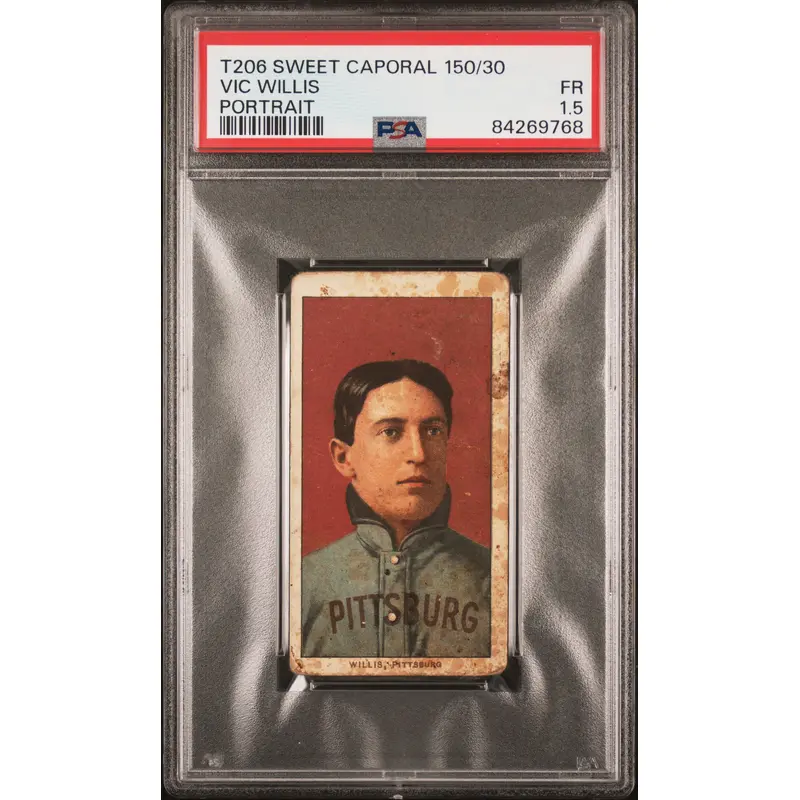 Vic Willis 1909-11 T206 Sweet Caporal 150/30 Portrait PSA 1.5 Fair