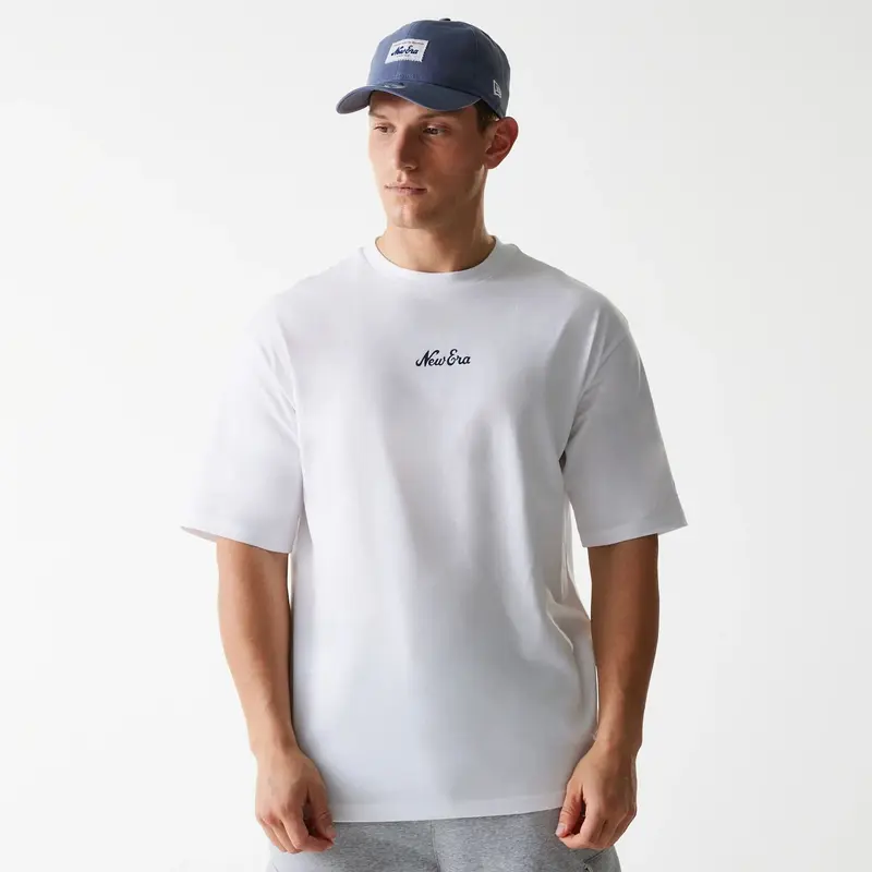 New Era Trucker Patch White Oversized T-Shirt