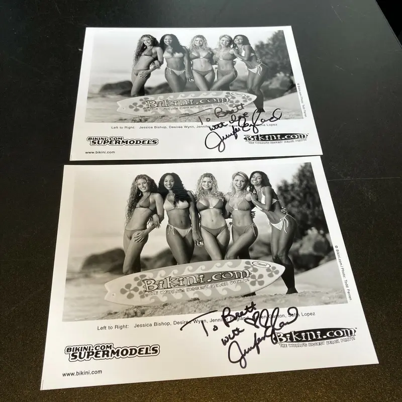 Lot Of 2 Jennifer England Signed Autographed 8x10 Bikini Photos