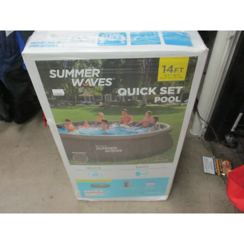 Summer Waves Quick Set Pool 14 ft x 36 in - Stylish Wicker