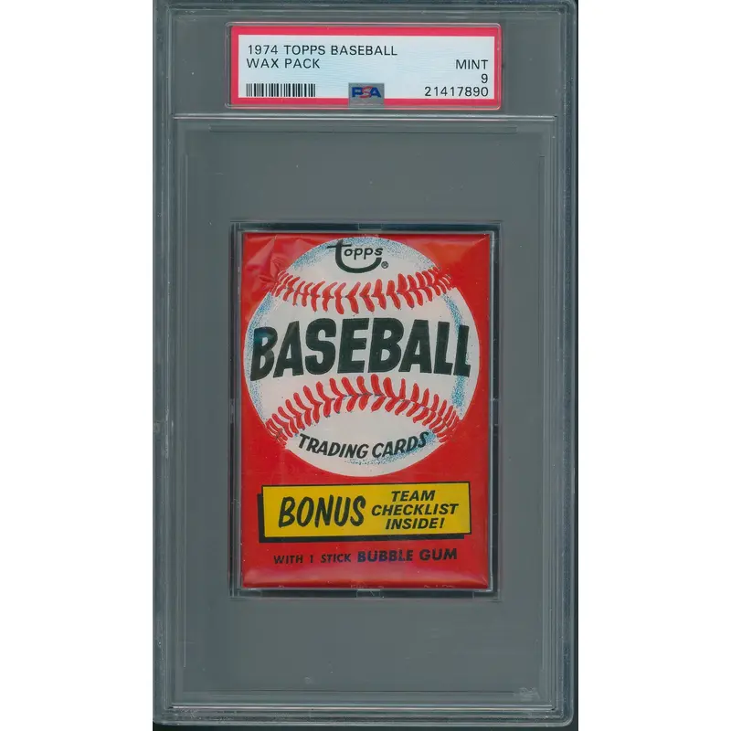 1974 Topps Baseball Unopened Wax Pack PSA 9 *7890