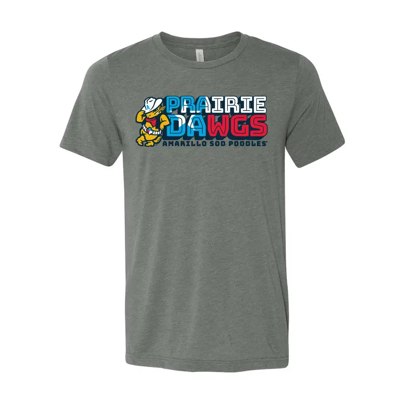 Amarillo Sod Poodles Grey Prairie Dawgs Tee