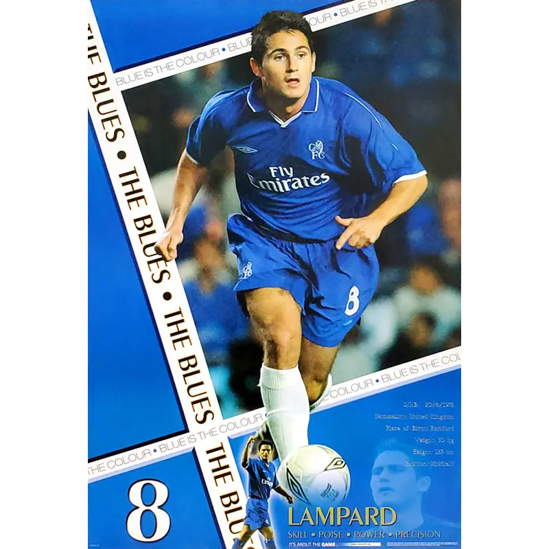 Frank Lampard "Action" Chelsea Blues FC Poster - UK 2003