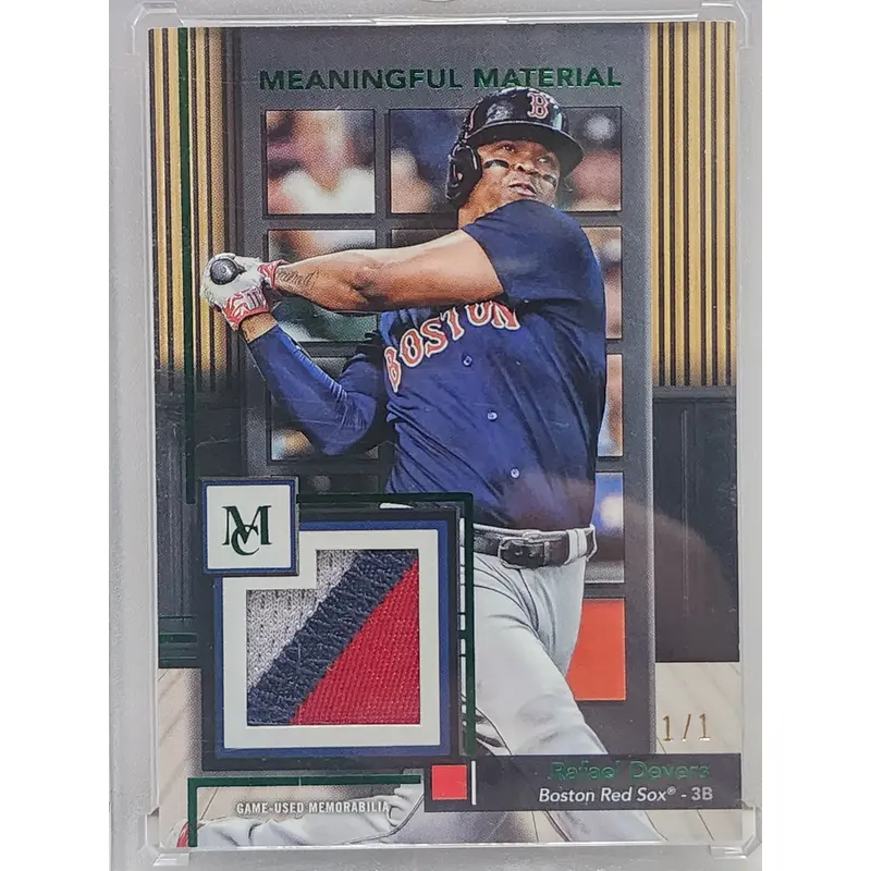 Rafael Devers 2024 Topps Museum Collection Emerald Meaningful Materials Patch #1/1