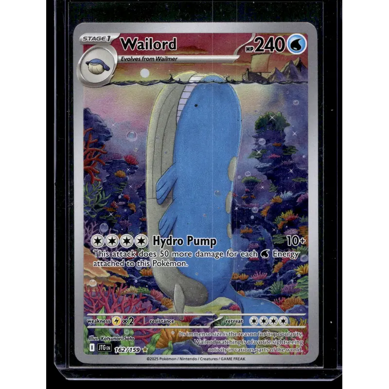 2025 Pokemon - Scarlet & Violet Journey Together - Illustration Rare - Wailord #162
