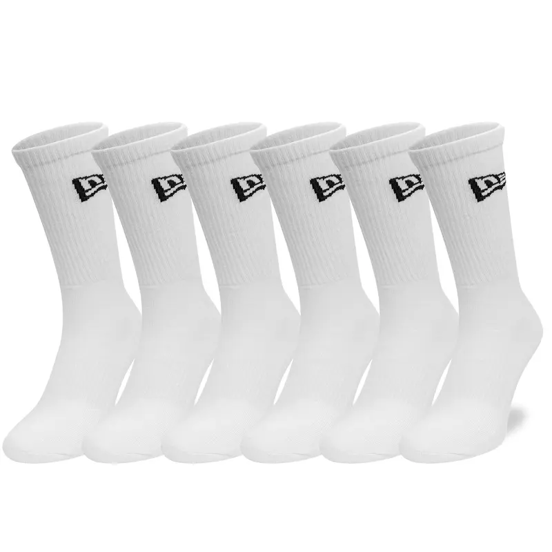 New Era Flag 6-Pack White Crew Socks