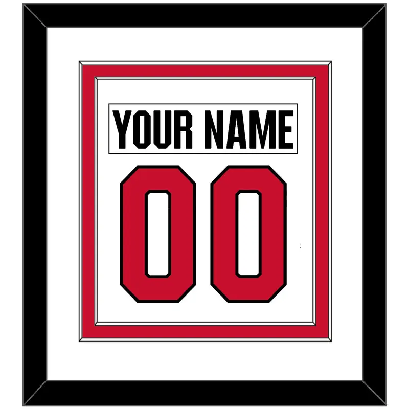 Ottawa Nameplate & Number (Back) Combined - Road White (2017-2020) - Double Mat 1