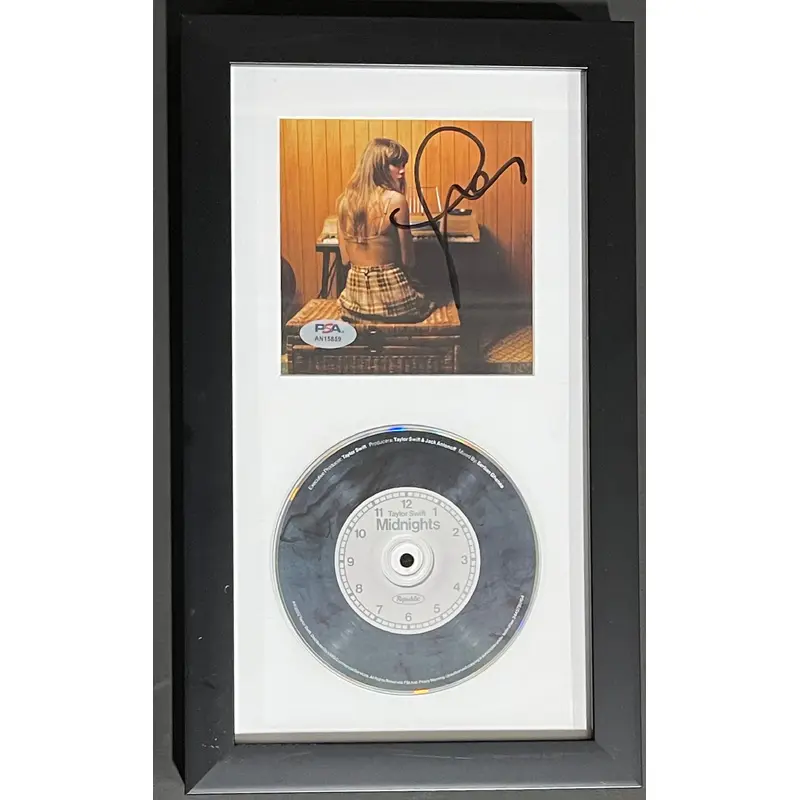 Taylor Swift Signed CD Cover Framed PSA/DNA Midnights Autographed